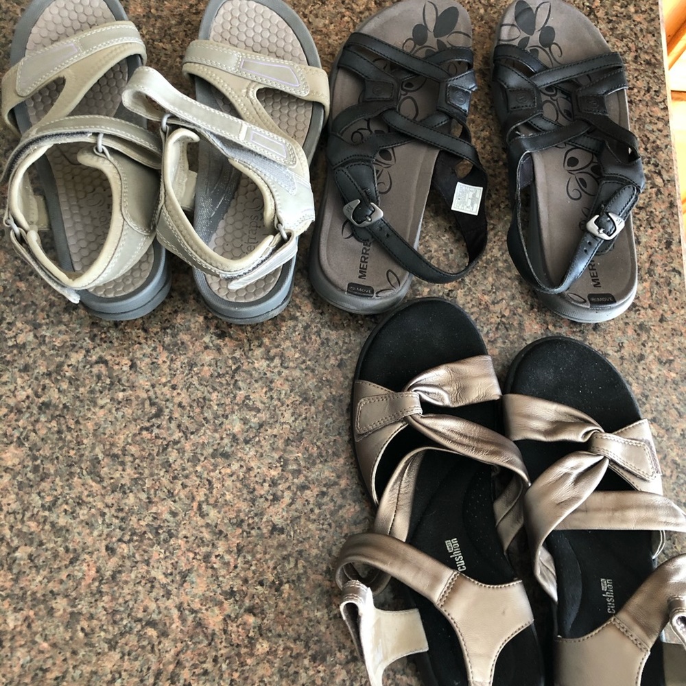 COPY - 3 pairs sandals size 8.